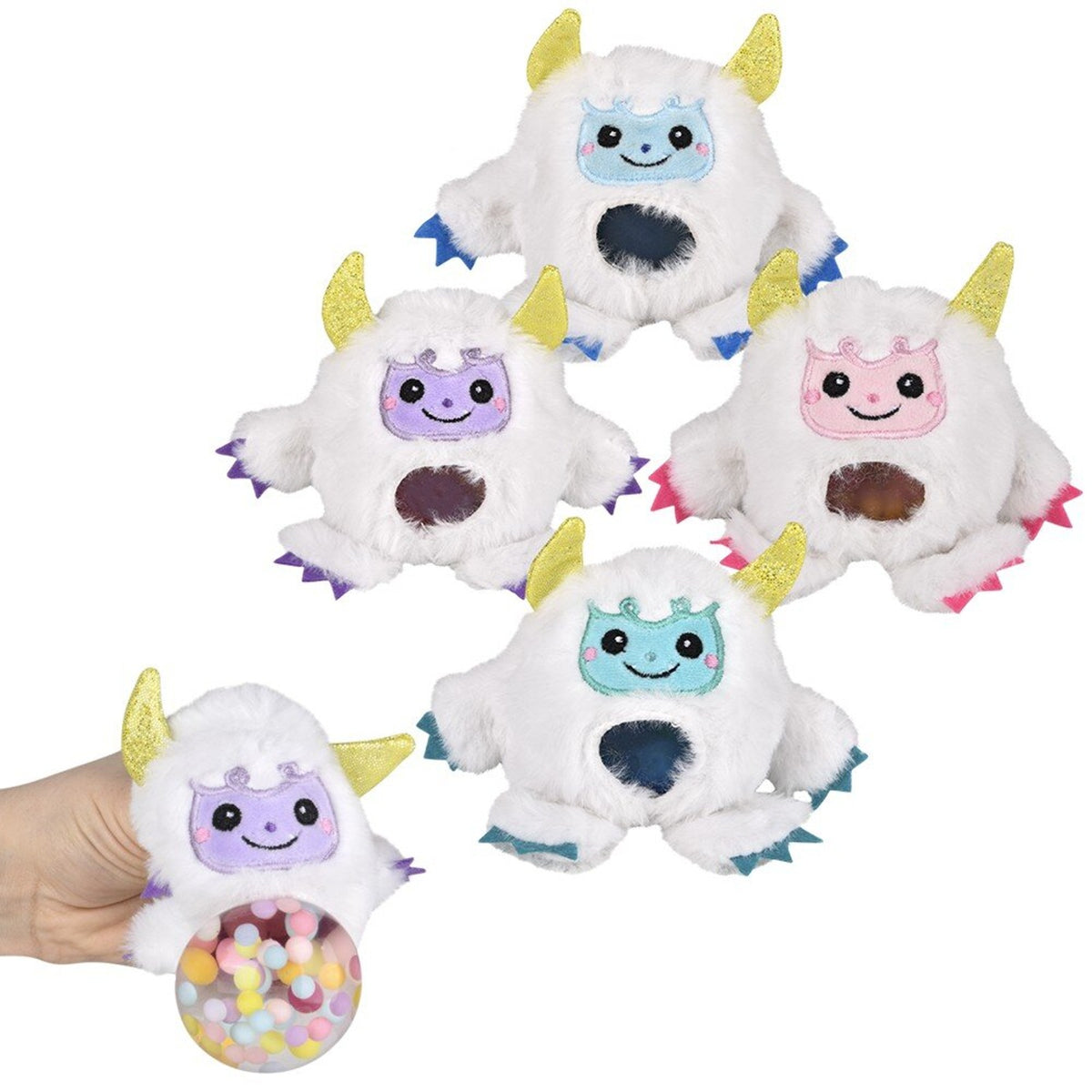 Yeti Squeezy Bead Plush Kids Toys in Bulk - Assorted