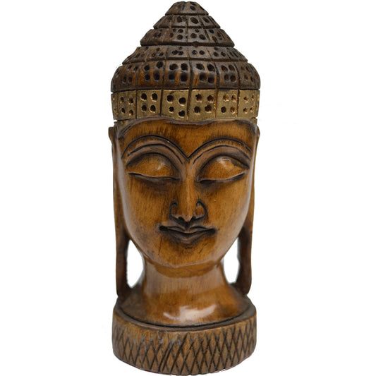 Wholesale Wooden Meditative Buddha Head Figure For Perfect Gift