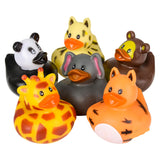 Zoo Animal Rubber Duckies Kids Toy In Bulk - Assorted