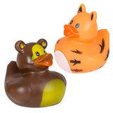 Zoo Animal Rubber Duckies Kids Toy In Bulk - Assorted