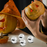 0709BA Resin Ghost Pumpkin Cute Lighted Halloween Pumpkin Desktop Ornament Small Horror Doll Desk Figure Devil Desk Figure For Car