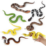 0709BA Artificial Animal Model Soft Glue Cobra Boa Rattlesnake Gold Boa Green Snake Halloween Trick Toy