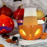 0709BA Drink Cup Holder Decoration Pumpkin Drink Cup Holder For Halloween Partys Resin Material Decorative Ornaments For Desk