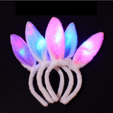 TA1510 Luminous Stuffed Rabbit Ears Halloween Luminous Hair Accessories