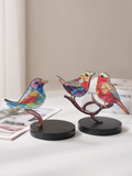 1607BA Cross-Border New Arrival Amazon Bird Decorations Decoration Home Office Desktop Flowers and Birds Wooden Craftwork