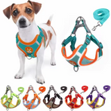 2307GP Dogs Adjustable Harness Leash Set for Small Medium Dogs Harness Vest Reflective Puppy Chest Strap Pet Walking Outdoor Supplies