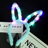 TA1510 Plush Rabbit Eared Luminous Headdress