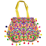 New Beautiful Multicolour Rajasthani Banjara Bag With Handle For Women's