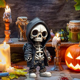 2307BA Halloween Skeleton Figurines Super Cool Resin Hand Statue Halloween Skull Horrible Ornaments for Home Desk Decor Car Display