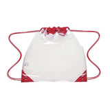 Small Clear Drawstring Backpack In Bulk- Assorted- Sold By Case Of 100 Pcs