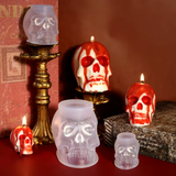 0709BA 3D Skull Silicone Candle Mold, Multi Size, Creative Handmade Aroma Plaster, Halloween Ornaments, Resin Epoxy