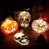 0709BA Halloween Decoration Light-Emitting Pumpkin Skeleton Props Haunted House Secret Room Bar Scenic Spot Night Show Party Decoration Pendant