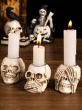 2907BA Cross-Border New Halloween Skull Resin Decorations Skull Ghost Festival Desktop Hallway Decoration Decoration Spoof Props