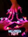 2907BA Halloween Pumpkin Lamp Luminous Ring Decorations Atmosphere Dress up Party Photo Props Children