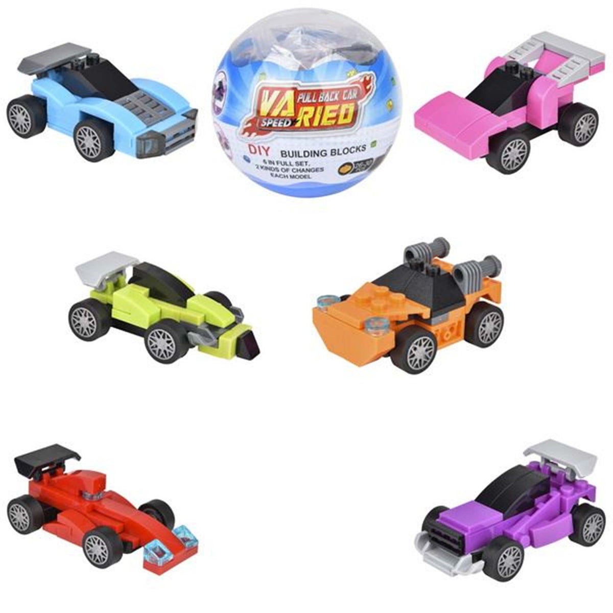 Building Block Pull Back Race Car Toys In Bulk