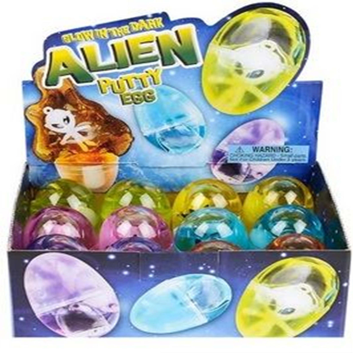 Wholesale Glow in the Dark Alien Putty- Assorted