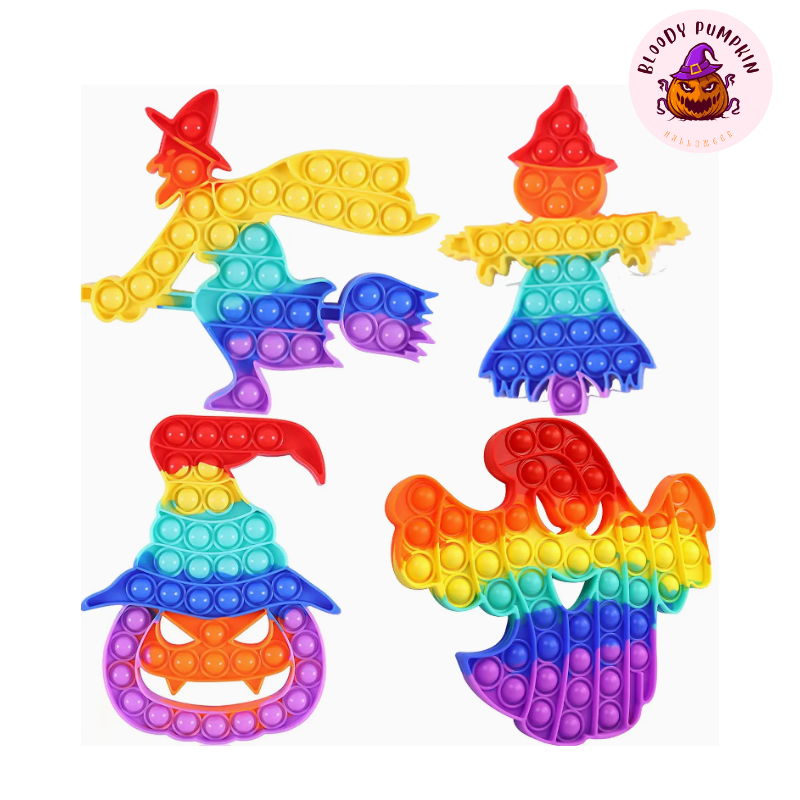 Halloween Mix Pop It Fidget Kids Toy In Bulk