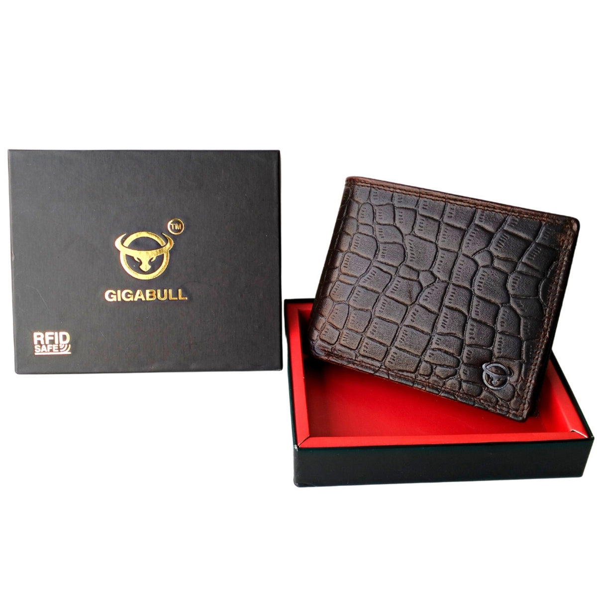 Stylish & Exotic Reptilian Pattern Genuine Leather Wallet For Men's