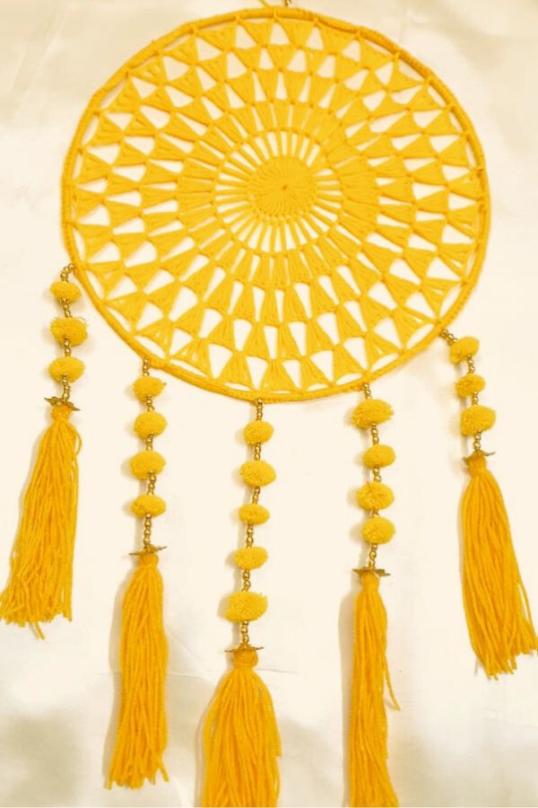 Vibrant Yellow Dream Catcher - Capture Dreams and Radiate Positivity