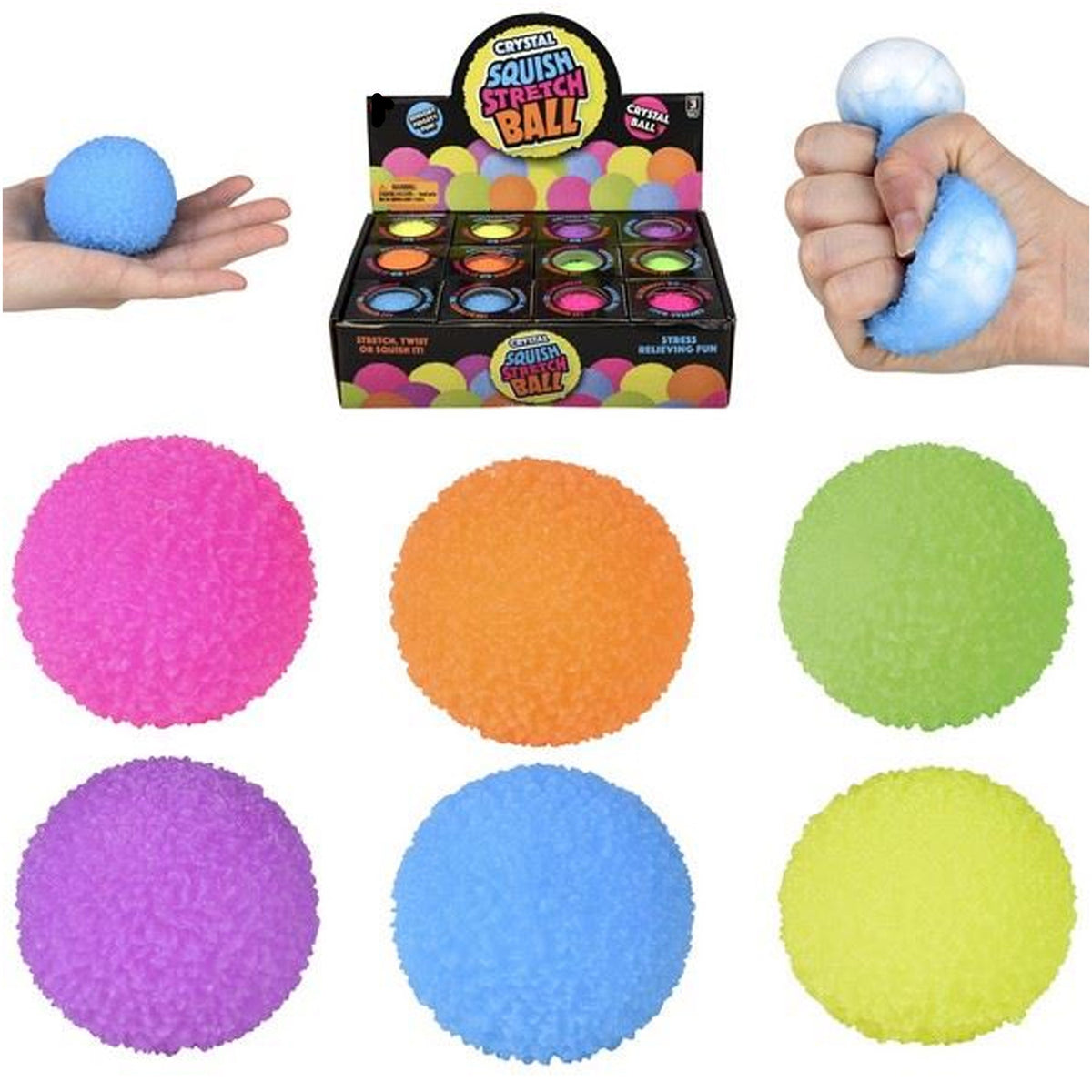 Squish and Stretch Gummi Ball For Kids In Bulk- Assorted