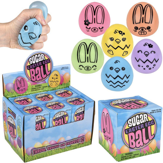 Squeezy Sugar Pastel Easter Eggs Toys for Kids in Bulk - Assorted