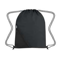 Sports Drawstring Backpack with Mesh Pocket In Bulk- Assorted