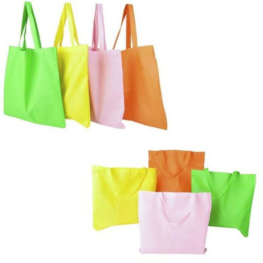 Neon Fabric Tote Bag In Bulk- Assorted