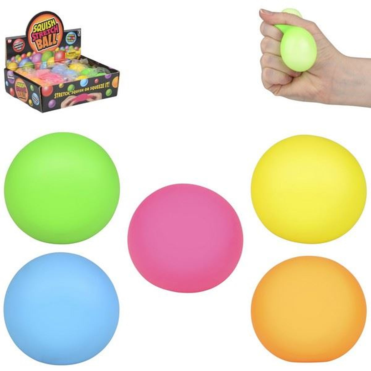 Squish and Stretch Mini Gummi Ball For Kids In Bulk- Assorted