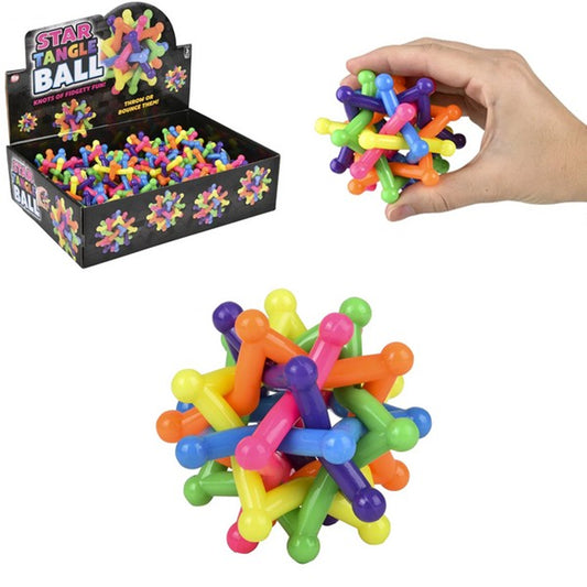 Star Twist Ball 3" For Kids In Bulk- Assorted