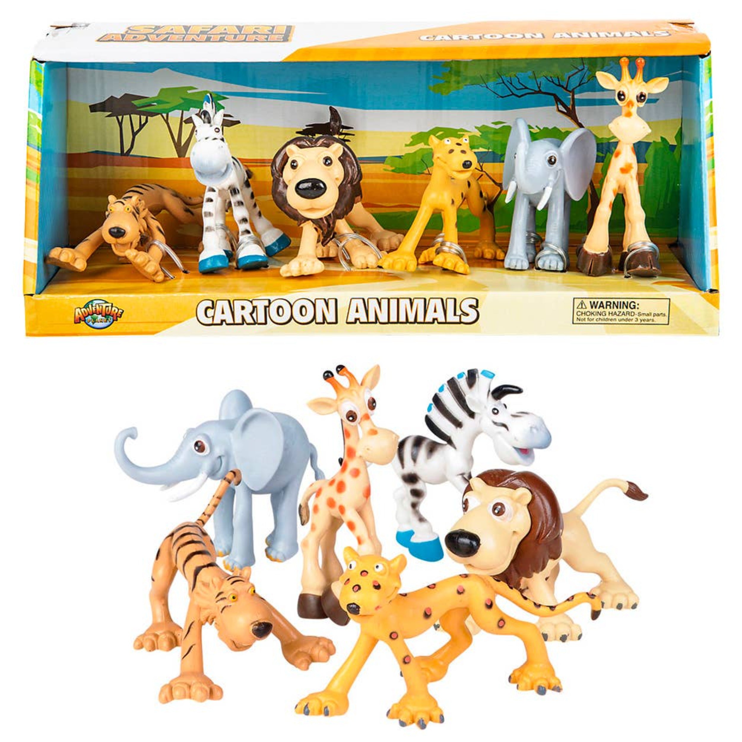 Buy 6 PC Cartoon Animal Set in Bulk