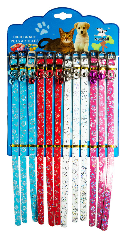 Bulk Buy 12" Thin Pet Collars With Bell