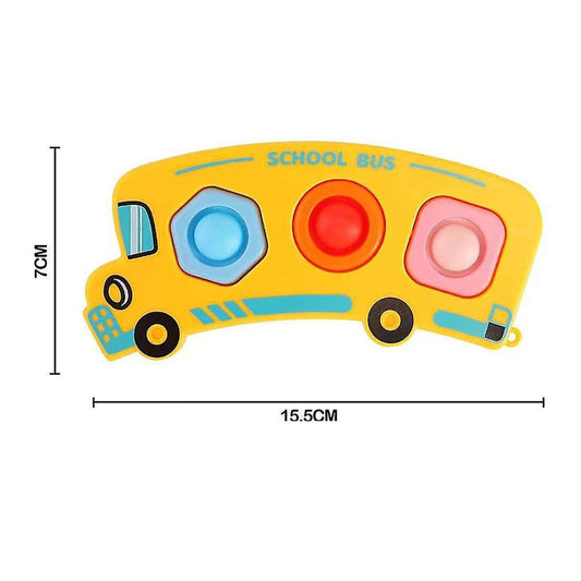 Bus Flippy Pop it Toy for Kids - Anti-Anxiety Stress Reliever