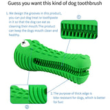 Indestructible Rubber Squeaky Dental Care Toothbrush Dog Chew Toy