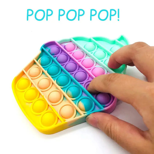 Rainbow Cupcake Pop It Toys