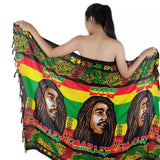 Printed Bob Marley Sarongs Beach Cover ups