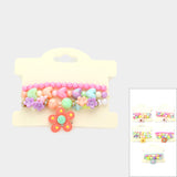 Charm Beaded Stretch Kids Bracelets (Sold by Dozen=$18.00)