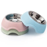 Invest in Your Dog's Health with Our High-Quality Plastic Stainless Steel Dog Bowl - Durable and Safe