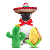 Cute Corn & Cactus Durable Interactive Plush Pet Dog Chew Toys