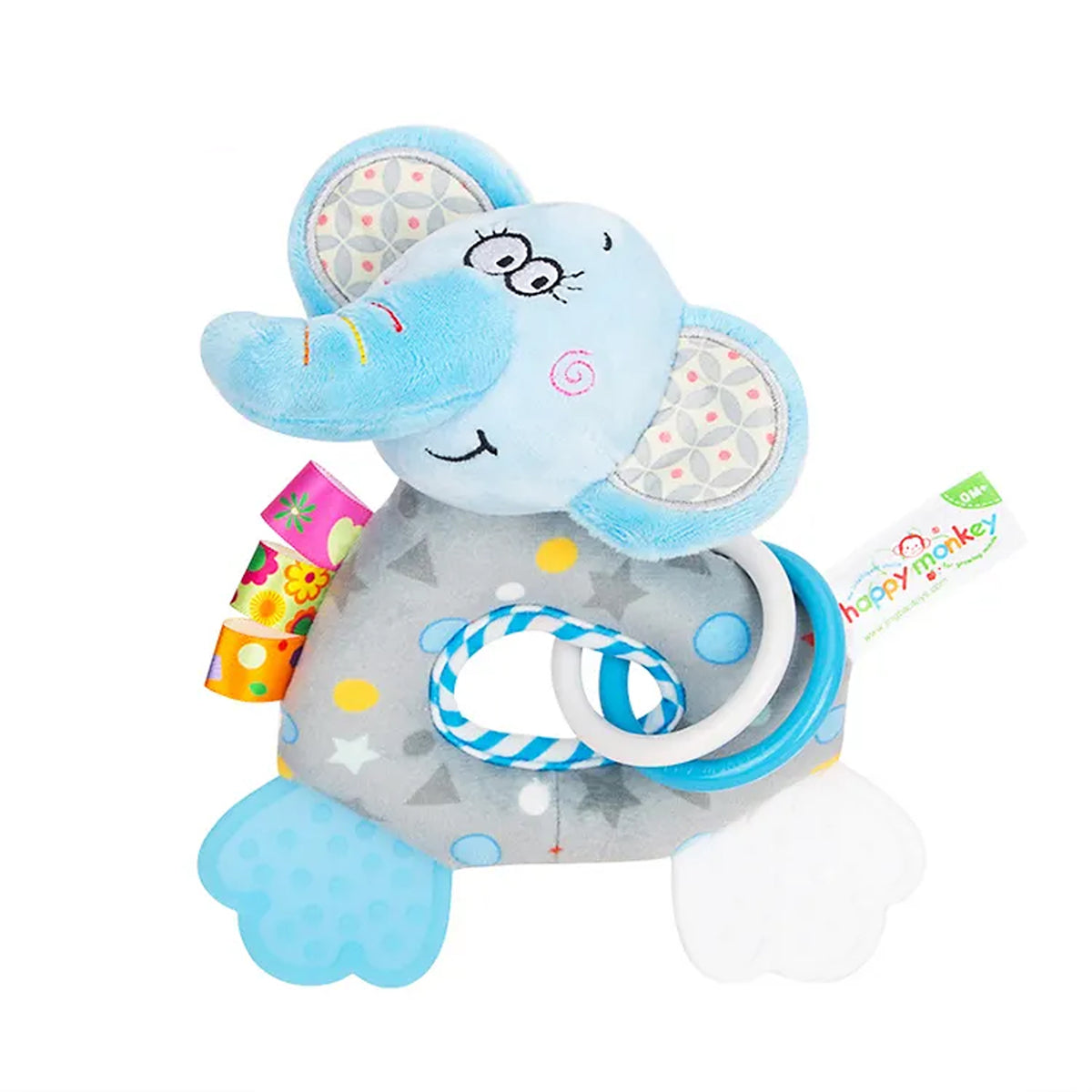 Animal Plush Rattles and Teether Set