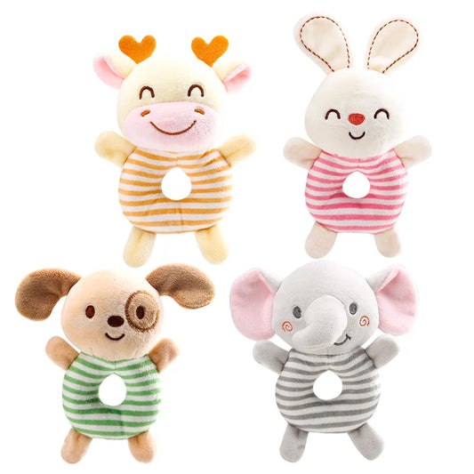 Animal Cartoon Plush Rattle Toys