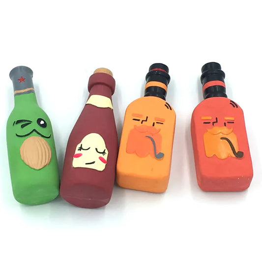 Latex Bottles Pet Chew Toys - Hot Selling with Wadding and Squeaker