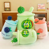 Fruit Milk Tea Cup Sleeping Pillow Toy