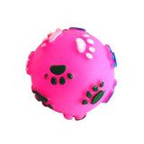 7cm Vinyl Ball Paw Print Squeaky Dog Toy Ball Pet Supplies