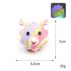 New Deer Shape Novel Luminous 3D Decompression Ball Toy for Kids