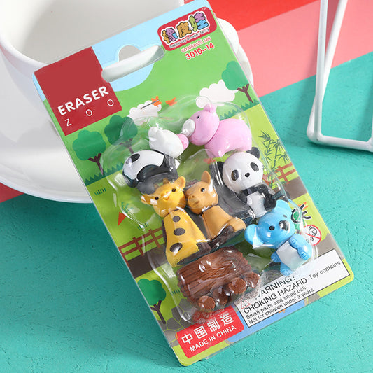 Zoo Animal Eraser for School Kids