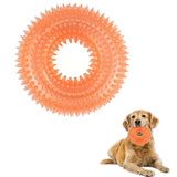 Dog Donut Shape Squeaky Balls Bone Teething Pet Chew Toys