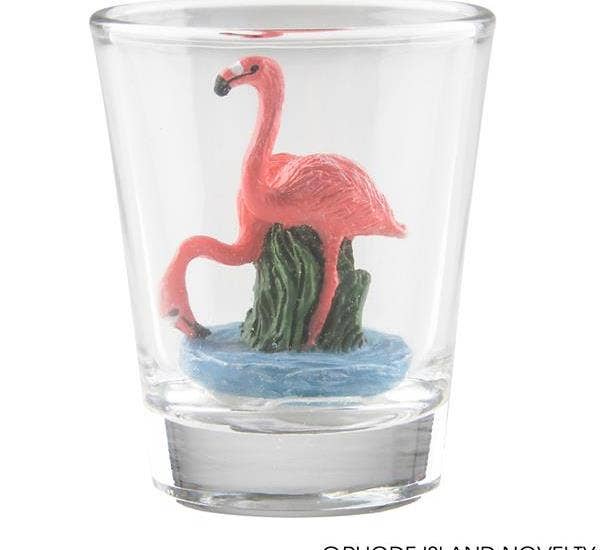 Buy FLAMINGO DECORATIVE SHOT GLASS in Bulk