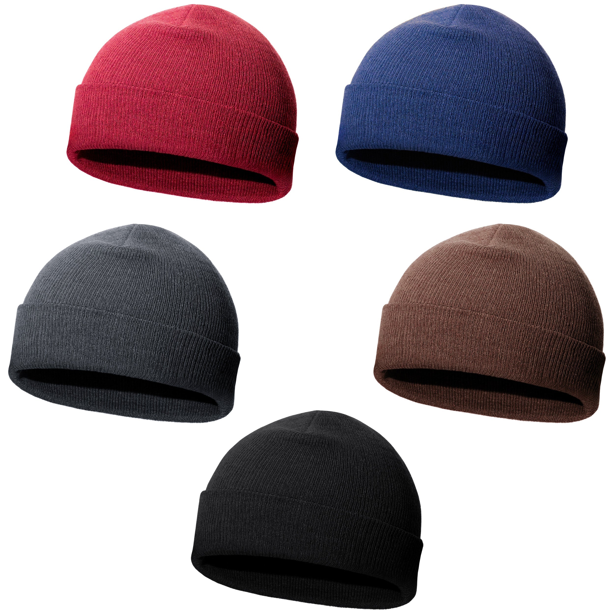 Buy Unisex Winter Wholesale Beanie in 5 Assorted Colors - Bulk Case of 48