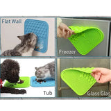 Dog Lick Pad - Silicone Treat Feeding Licking Mats with Suction - Slow Food Pad Mat For Dogs