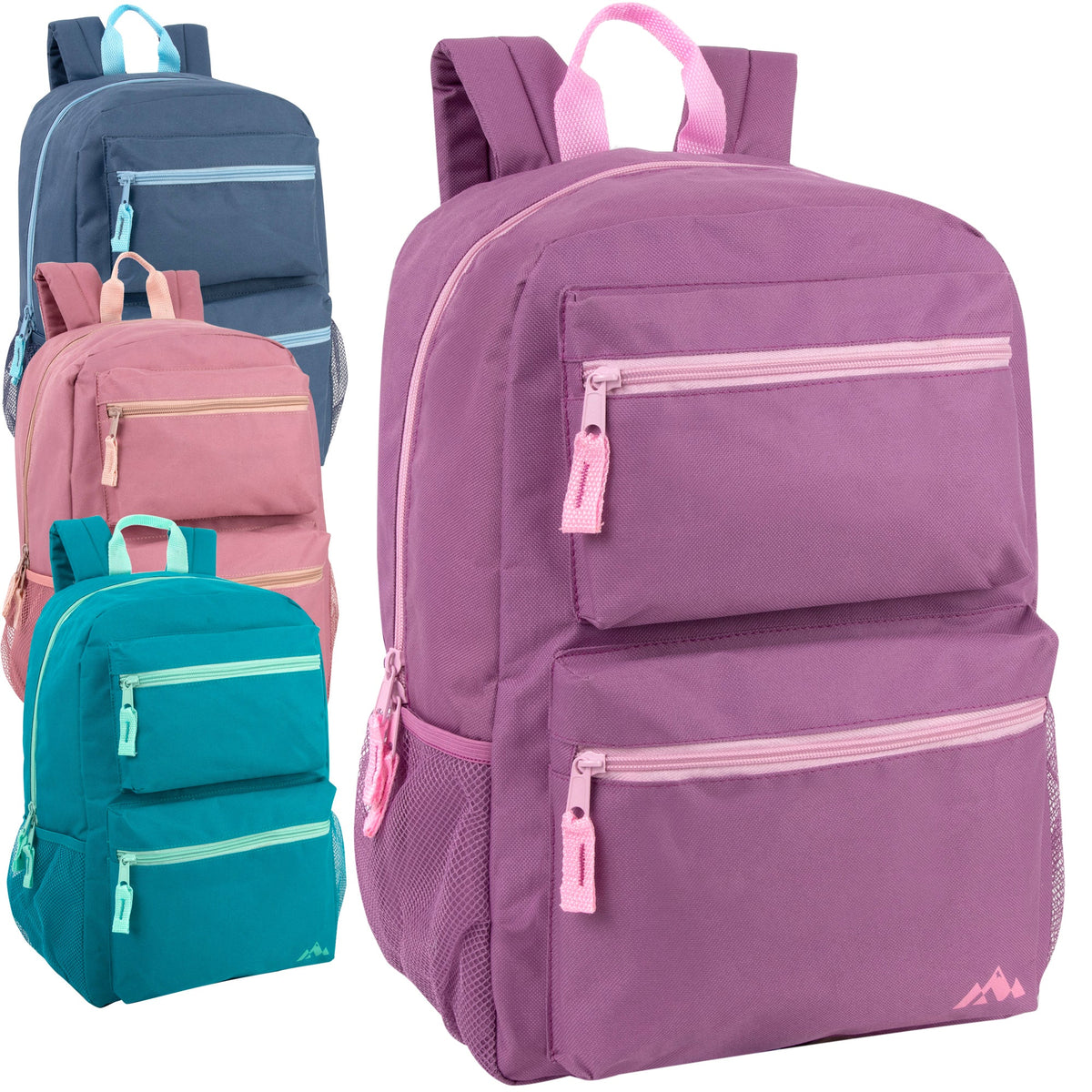 Double Side Pocket Backpack for Unisex - 17 Inch